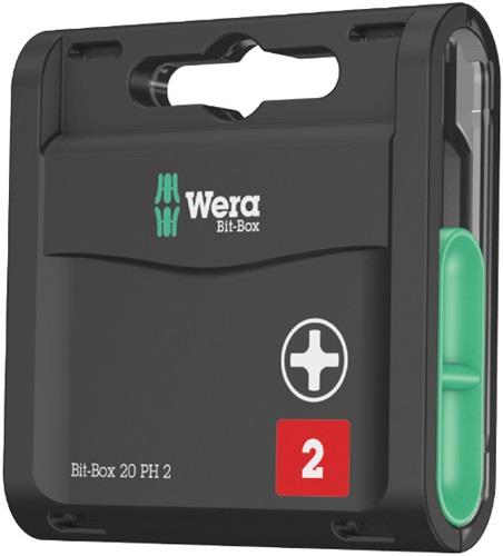 WERA Bitgroßpackung DIN ISO 1173, Form C 6,3 20 Bits / Kunststoffbox