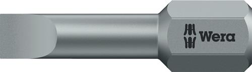 WERA Bit 800/1 TZ f.Schlitzschrauben 8mm L.25mm 1/4 Zoll C6,3 1,6mm zähhart,TZ