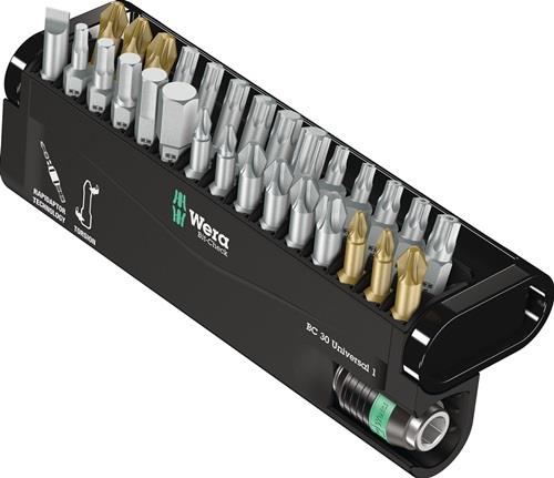 WERA Bitsortiment Bit-Check 30 Universal 1 30-teilig Schlitz/PH/PZD/TX/TX-BO/6Kt.