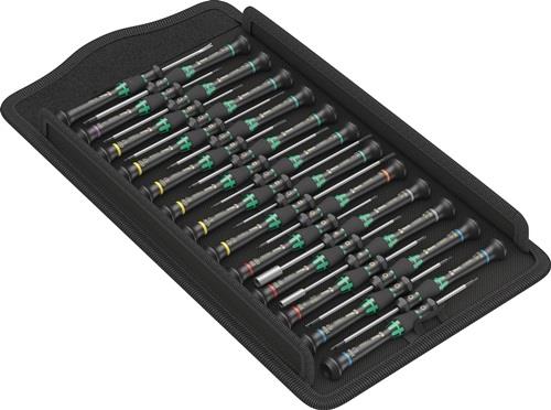 WERA Feinmechanikerschraubendrehersatz Kraftform Micro Big Pack 1 25-teilig Schlitz/PH/TORX®/TORX PLUS®/Microstix®