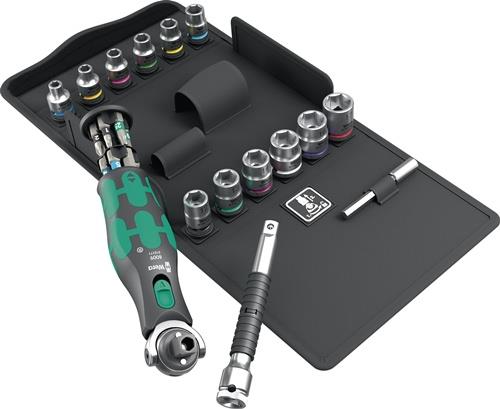 WERA Steckschlüsselsatz 8009 Zyklop Pocket Set 3 27-teilig 3/8″ + 1/4 ″