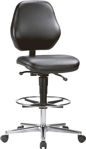 BIMOS Arbeitsdrehstuhl Basic Kontaktrückenlehne Kunstlederpolster schwarz 650-910 mm