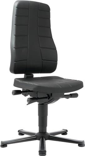 BIMOS Arbeitsdrehstuhl Highline Bodengleiter Integralschaum schwarz 450-600 mm