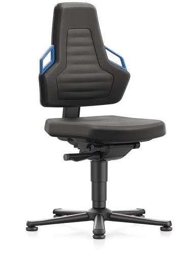 BIMOS Arbeitsdrehstuhl Nexxit Bodengleiter Grifffarbe blau 450-600 mm