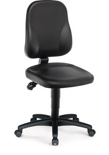 BIMOS Arbeitsdrehstuhl Rollen Kunstlederpolster schwarz 450-620 mm