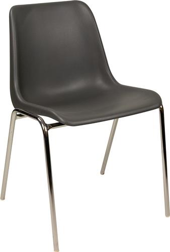 BMV Stapelstuhl Stahlrohr verchromt ohne Armlehnen St.