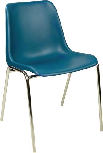 BMV Stapelstuhl Stahlrohr verchromt ohne Armlehnen St.