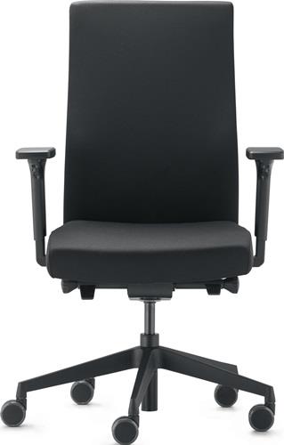 TREND OFFICE Bürodrehstuhl mit Synchrontechnik schwarz 410-520 mm mit Armlehnen Tragfähigkeit 110 kg