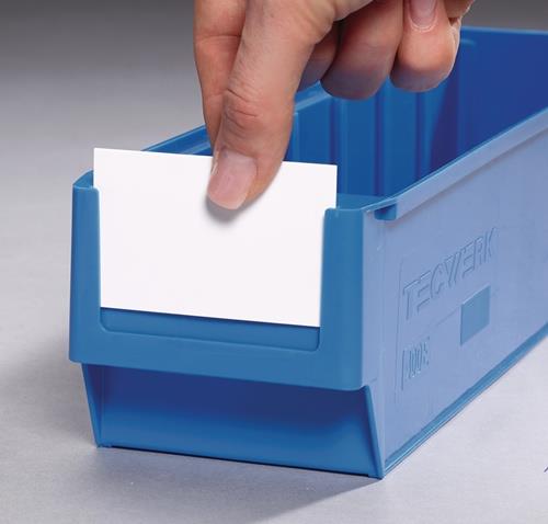 TECWERK Etikett weiß für Regallagerkasten 100St./Btl.