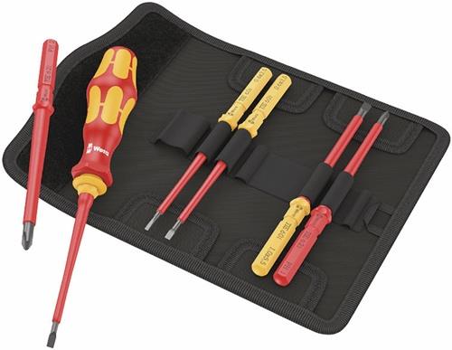 WERA Schraubendrehersatz Kraftform Kompakt VDE 7 Universal 1 TIE 7-teillig