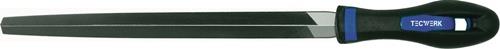 TECWERK Werkstattfeile DIN 7261 Länge 200 mm Querschnitt 14 mm Hieb 2 Dreikant 2K-Ergo