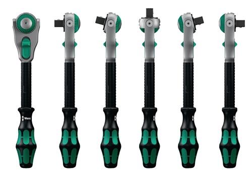 WERA Schwenk- und Umschaltknarre Zyklop Speed 1/2 ″ Anzahl Zähne 72 Länge 277 mm 2-Komponentengriff