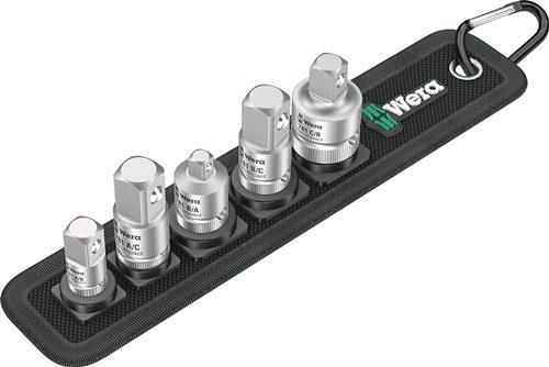 WERA Adaptersatz 781/5 Set 5teilig m.Halterung für Hand- und Maschinenbetätigung
