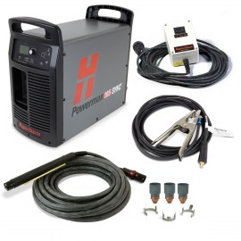 Plasmaschneidanlage HYPERTHERM Powermax 105 SYNC, 400 V, 3PH, CE, mit CPC-Anschluss und Spannungsteiler 400 V, mit 180°-Maschinenbrenner