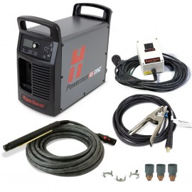 Plasmaschneidanlage HYPERTHERM Powermax 65 SYNC, 400 V, 3PH, CE, mit CPC-Anschluss und Spannungsteiler, mit 180°-Maschinenbrenner