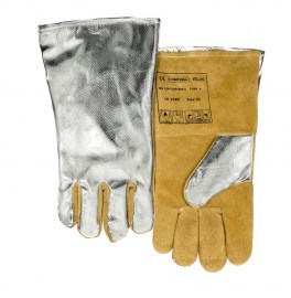 Schweißerhandschuh WELDAS 10-2385, Rücken Aluminium beschichtet