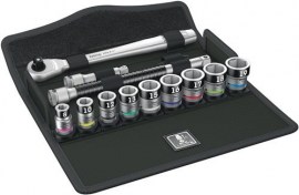 WERA Steckschlüsselsatz 8100 SB HF 1 13-teilig Innenvierkantant, 3/8 ″ Textilbox