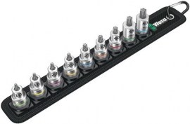 WERA Schraubendrehereinsatzset Belt B 3 Torx 9-teilig Antrieb 10 mm (3/8) ″
