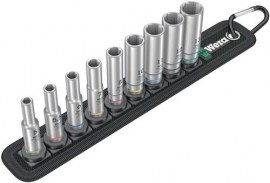 WERA Steckschlüsseleinsatzset Belt A Deep 1 9-teilig SW 5-13 mm Antrieb 6,3 mm (1/4) ″