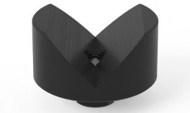 Prisma Ø 80 90° mit eingeschraubtem Bund - brüniert / nitriert