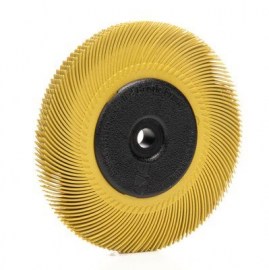 Scotch-Brite™ Radial Bristle Brush BB-ZB mit Kunststoff-Flansch, gelb, 152,4 mm x 12,7 mm x 25,4 mm, P80, Typ C