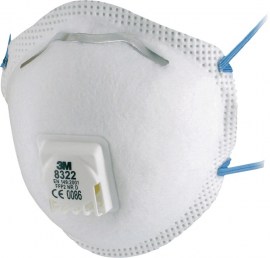 3M Atemschutzmaske 8322 FFP2/V NR D mit Ausatemventil