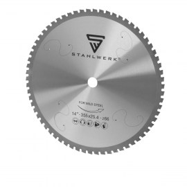 STAHLWERK Kreissägeblatt 355 x 25,4 x 2,2 x 1,8 mit 66 Zähnen Metall-Sägeblatt