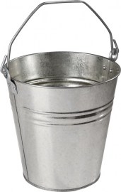 Eimer aus verzinktem Stahlblech, silber
