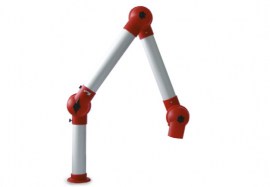 Mini-Absaugarm mit Absperrklappe, Ø 50 mm, Länge 740 mm (ohne Absaugdüse)