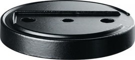 TECWERK Türstopperunterlage 3699 GP Ø 70 mm Höhe 10 mm Silikon schwarz Dübelmontage
