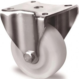 TECWERK Schwerlast-Bockrolle Kunststoff Platte L100xB88 mm Farbe Rolle weiß