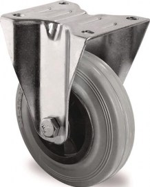 TECWERK Bockrolle Vollgummi Rollenlager 135 x 110 mm Polypropylen