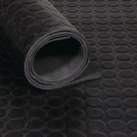 TECWERK Gummiflachnoppenmatte schwarz NR/SBR ohne Gewebeeinlage
