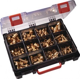 TECWERK Sortimentsbox Messingdrehteile 120-teilig