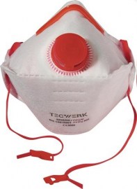 TECWERK Atemschutzmaske Shark FFP3/V D NR mit Ausatemventil, faltbar