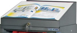 TECWERK Pultaufsatz H272/91xB500xT500mm anthrazitgrau, RAL 7016