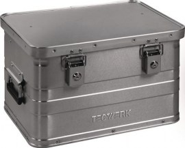 TECWERK Aluminiumbox mit Klappverschluss und Zylinderschloss