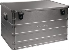 TECWERK Aluminiumbox mit Klappverschluss und Zylinderschloss
