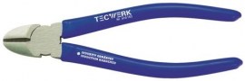 TECWERK Seitenschneider Länge 160 mm Kopf poliert Kunststoffüberzug max. 2 mm