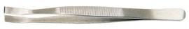TECWERK Flachpinzette Gesamtlänge 120 mm eckige Spitzen Edelstahl