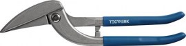 TECWERK Pelikan-Durchlaufschere Gesamtlänge 300 mm rechts Qualitätsstahl Kunststoffüberzug