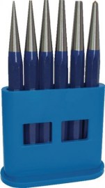 TECWERK Durchtreibersatz 6 teilig 1-2-3-4-5 + Körner-D. 4 mm Kunststoffhalter