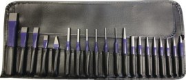 TECWERK Werkzeugsatz Inhalt 20 teilig Chrom-Vanadium-Lufthärtestahl in Rolltasche