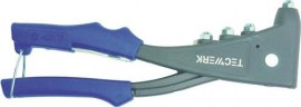 TECWERK Handblindnietsetzgerät Länge 255 mm Arbeitsbereich 2,4 - 5 mm mit Öffnungsfeder