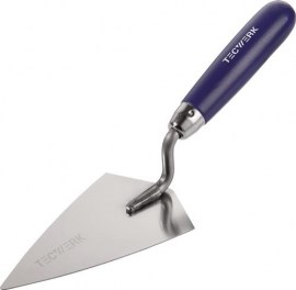 TECWERK Hamburger Putzkelle Länge 140 mm Breite 80 mm rostfrei, m. Buchenholzheft Edelstahl