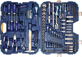 TECWERK Steckschlüssel-/Handwerkzeugkoffer 131-teilig SW 4-32 + 8-19 mm