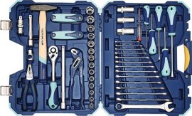 TECWERK Werkzeugkoffer 47-teilig im Kunststoffkoffer 4-24 mm