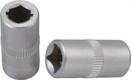 TECWERK Adapter Antriebsvierkant 1/4 ″ Antriebssechskant 1/4 ″ Länge 25 mm