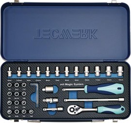 TECWERK Steckschlüsselsatz 36-teilig 1/4 ″ Schlüsselweiten 4-13 mm Anzahl Zähne 72 6-Kant