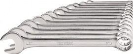 TECWERK Ringmaulschlüsselsatz 13-teilig Schlüsselweite 1/4-1 ″ Form A CV-Stahl